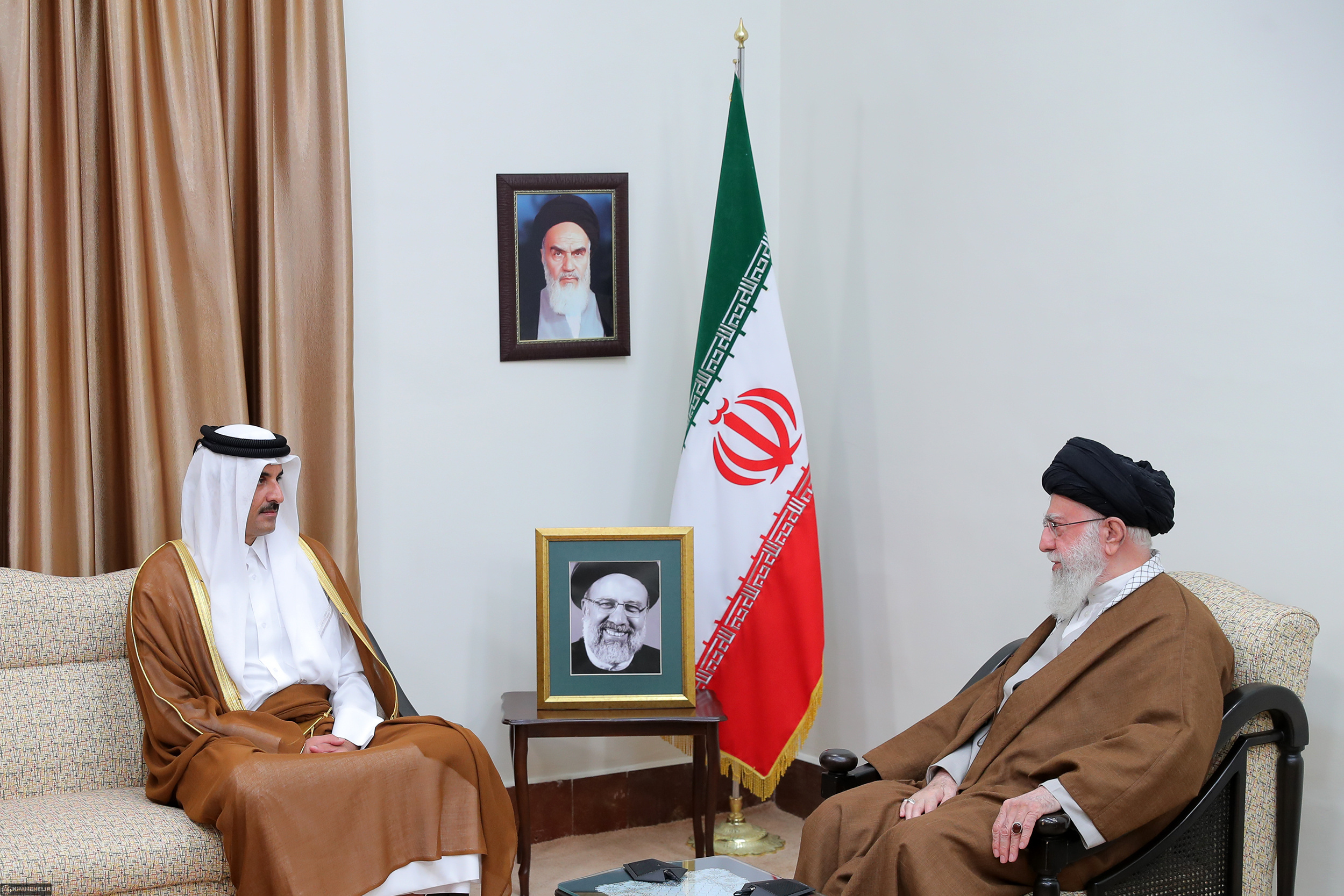 دیدار امیر قطر با رهبر انقلاب